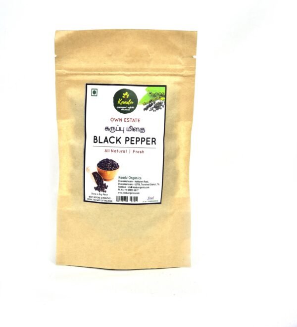 A 50g pack of black pepper