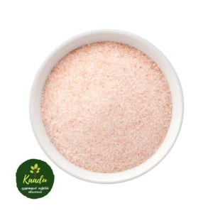 Himalayan pink salt powder kept in a bowl