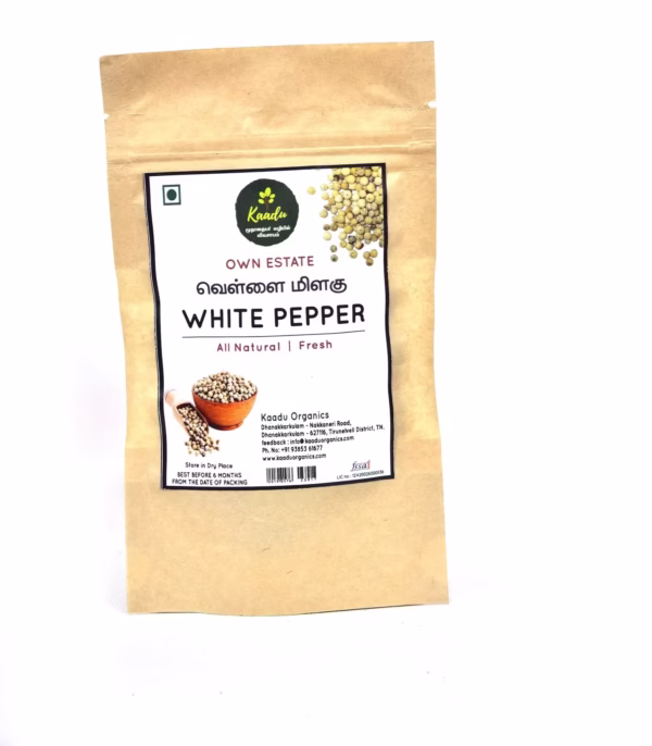 A 50g pack of white pepper