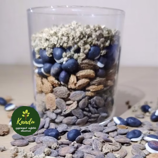 Traditional mixed seeds kept in a glass