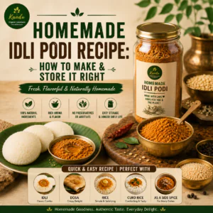 homemade idli podi recipe blog cover