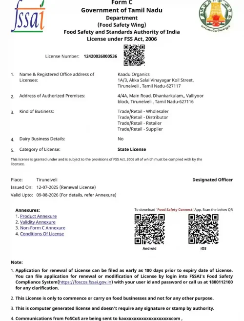 FSSAI Certified Food Safety